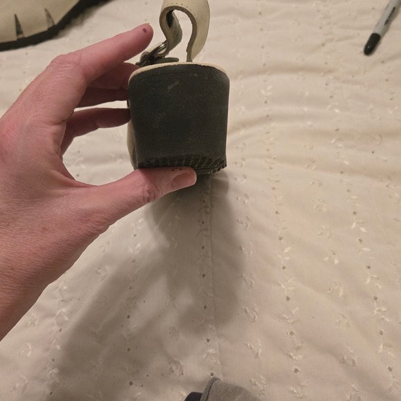 Arche French Leather Slingback Wedge Sandal Off White Peep Toe 90s Size 40 - Picture 8 of 12